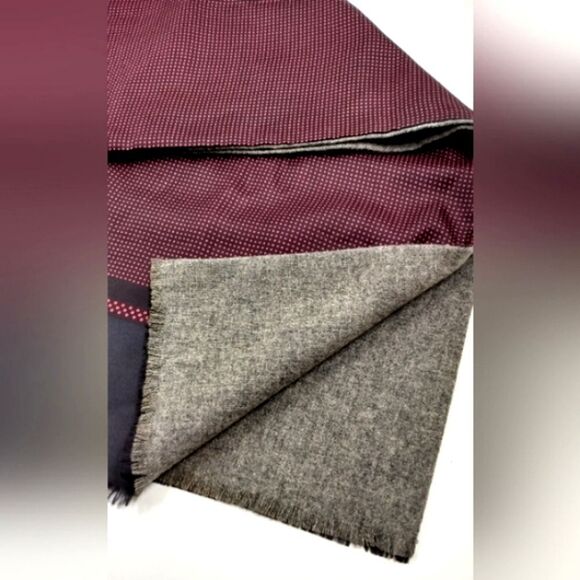 YSL Yves Saint Laurent Paris France Vintage Long Fringe Silk Wool Formal Scarf - Picture 11 of 13